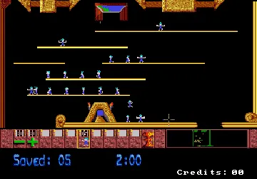 Lemmings (US Prototype) screen shot game playing